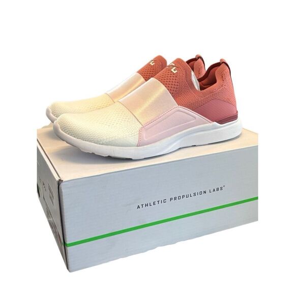 NEW NWT Athletic Propulsion Labs (APL) Techloom Women’s Size 10.5 Peach Cream Ce - Picture 9 of 9